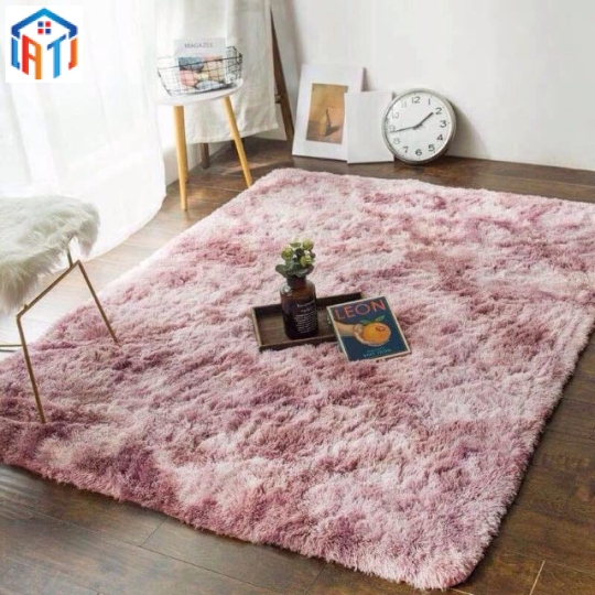 Thảm Lông Màu Hồng 1m6
